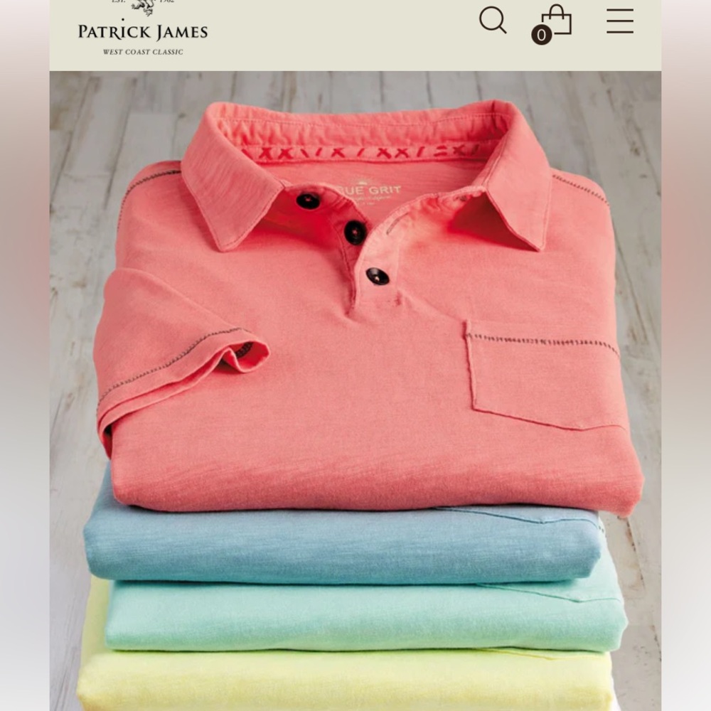 Men’s True Grit Short Sleeve Colored Three button Shirt. NWT. Size Medium